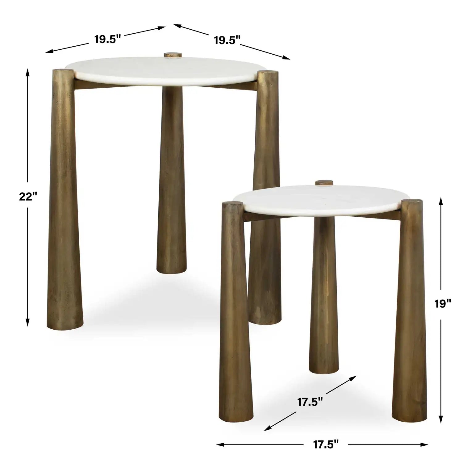 UTTERMOST Claridge Nesting Tables Set Of 2 - Decorative Accents