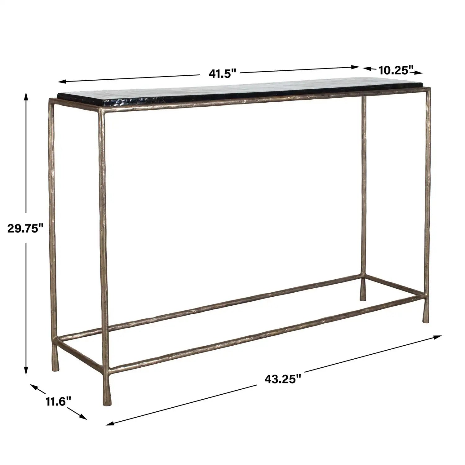 UTTERMOST Ovard Minimalist Metal Console Table - Decorative Accents