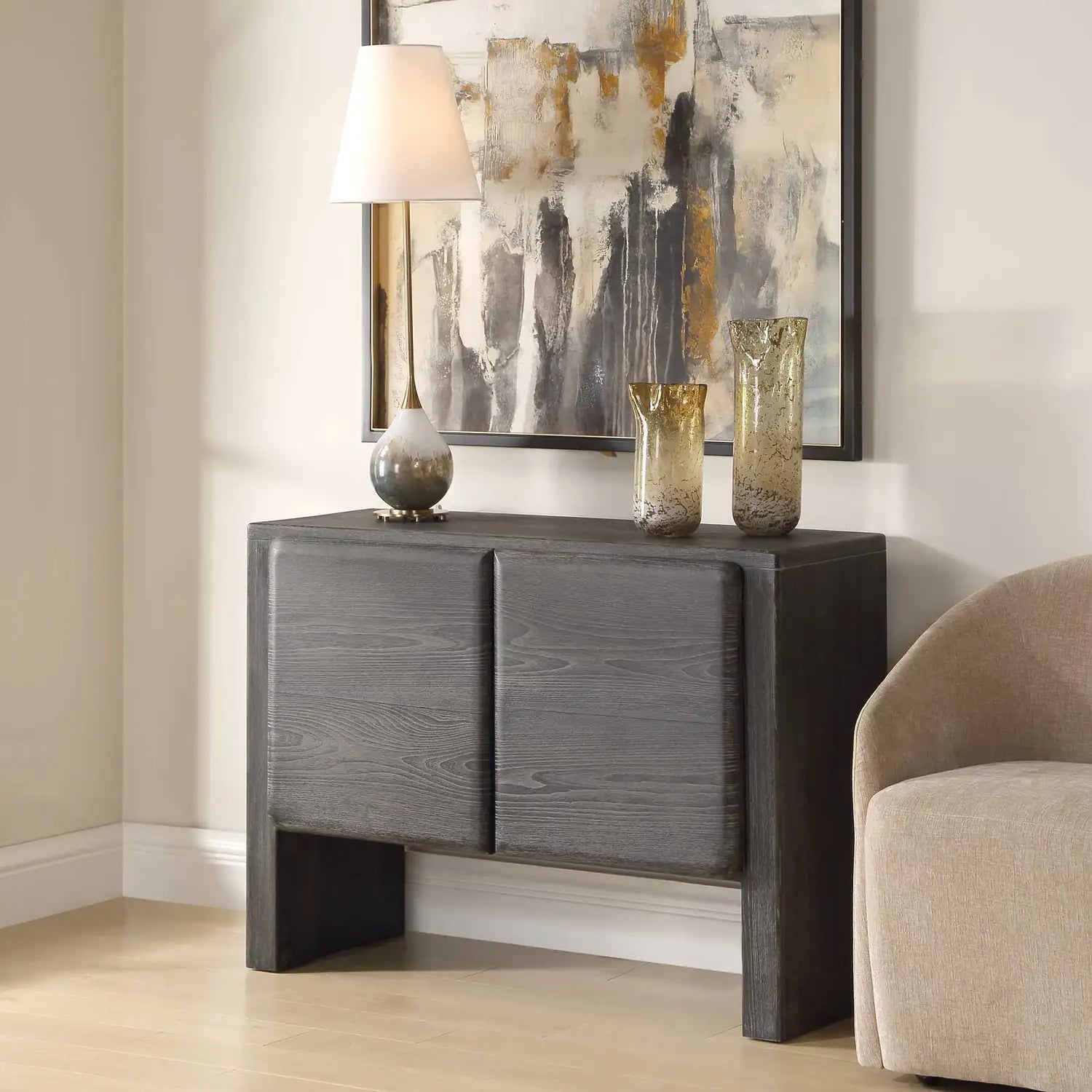 UTTERMOST BIERK STAIN 2 DOOR CABINET - Decorative Accents