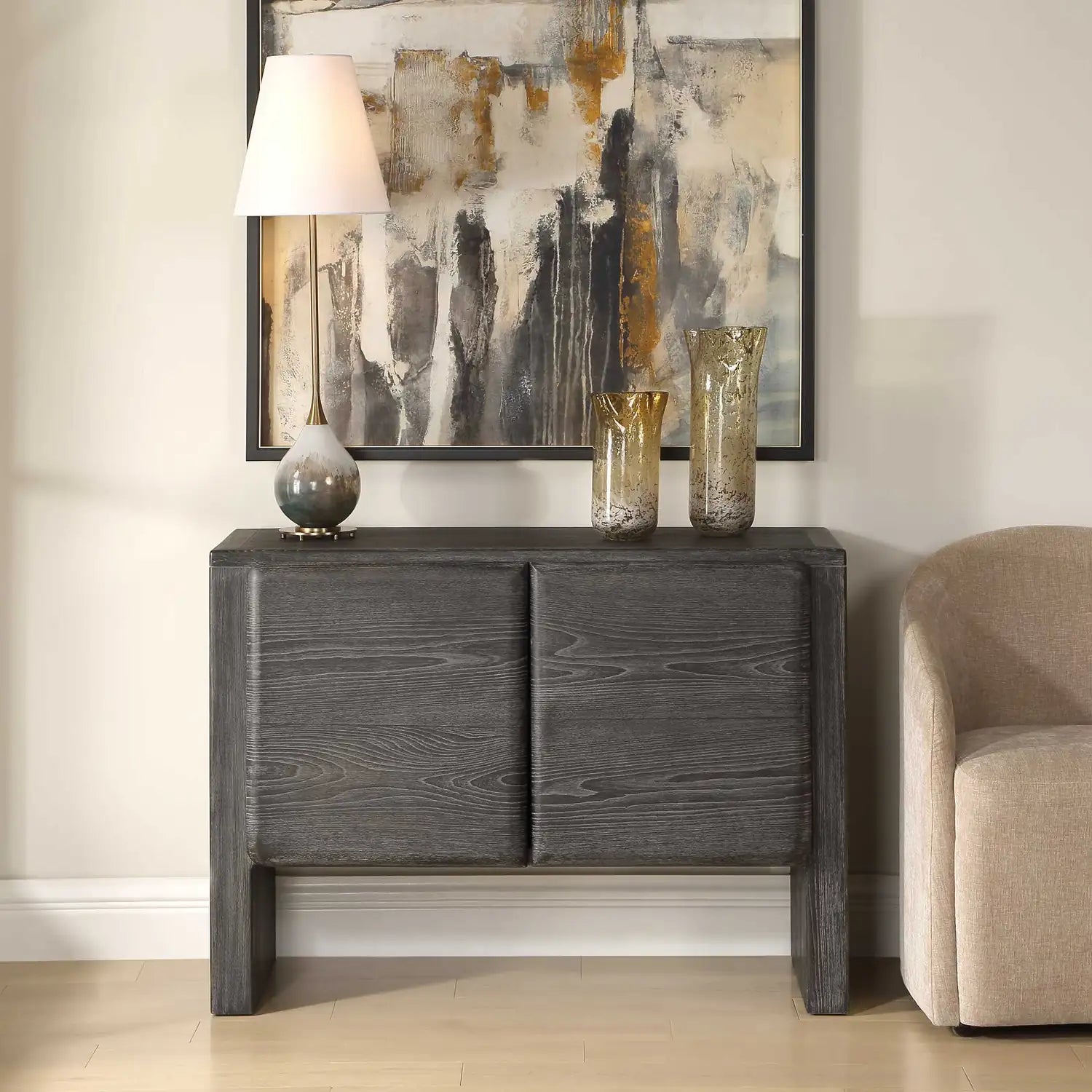UTTERMOST BIERK STAIN 2 DOOR CABINET - Decorative Accents