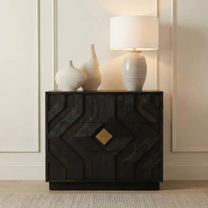 UTTERMOST Faulkner 3 Drawer Modern Chest - Decorative Accents