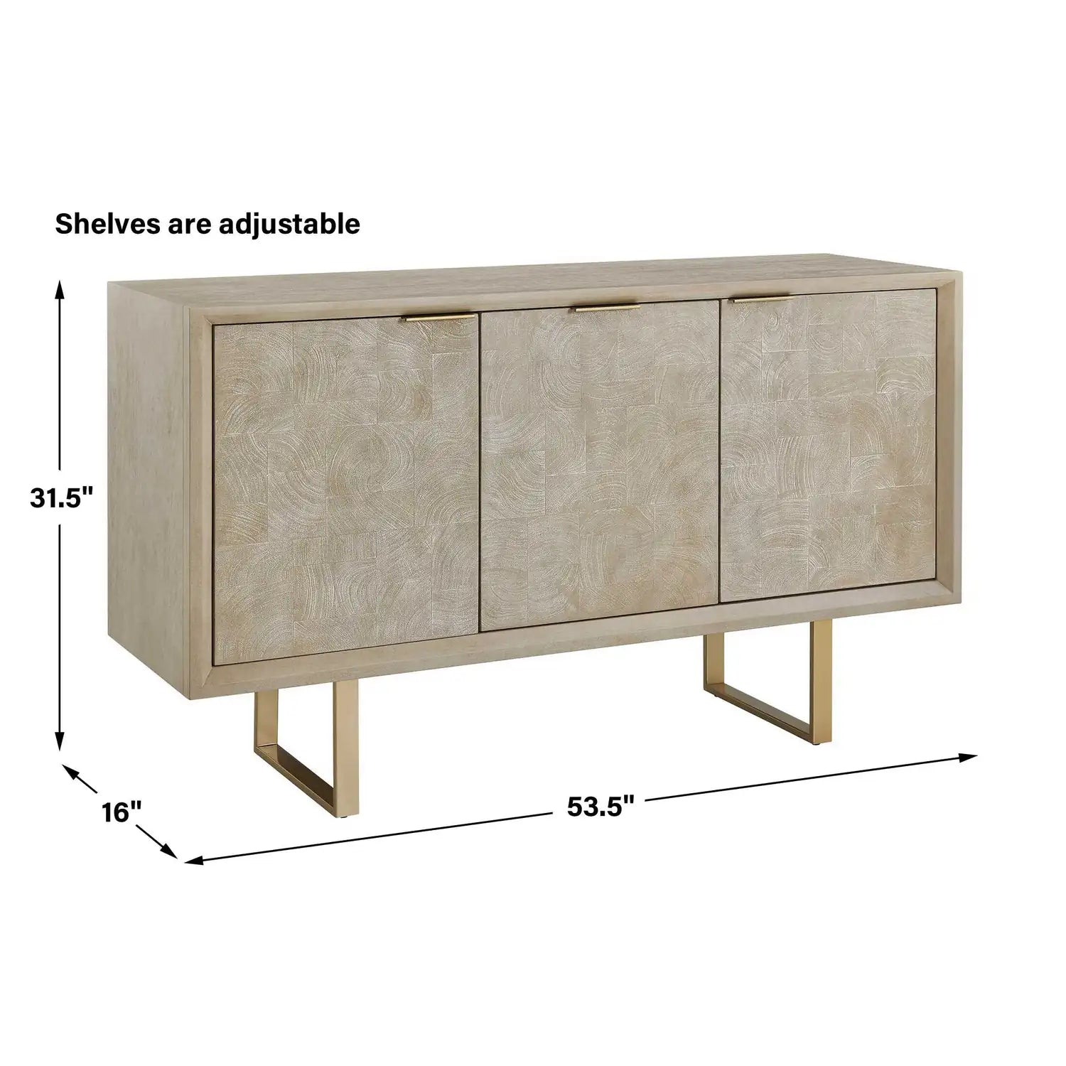 UTTERMOST Maeva 3 Door Cabinet - Decorative Accents
