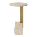 UTTERMOST FERANNO TRAVERTINE ACCENT TABLE - Decorative Accents