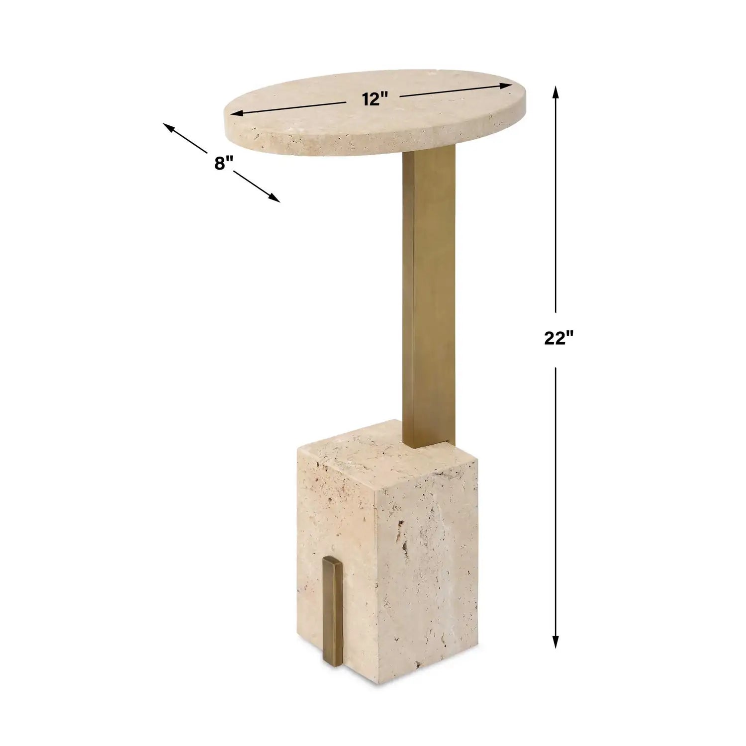 UTTERMOST Feranno Travertine Accent Table - Decorative Accents