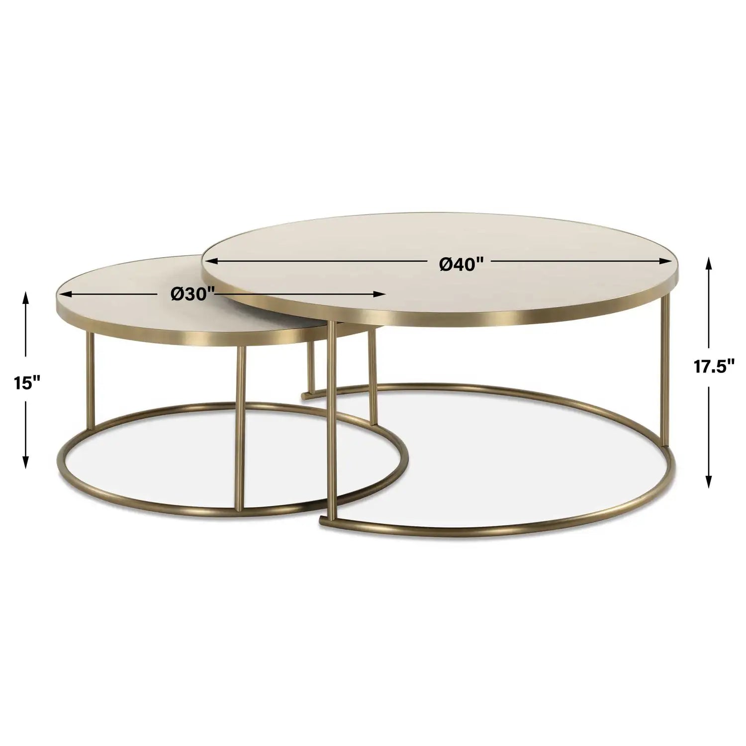 UTTERMOST Aragon Nesting Coffee Tables Set Of 2 - Coffee