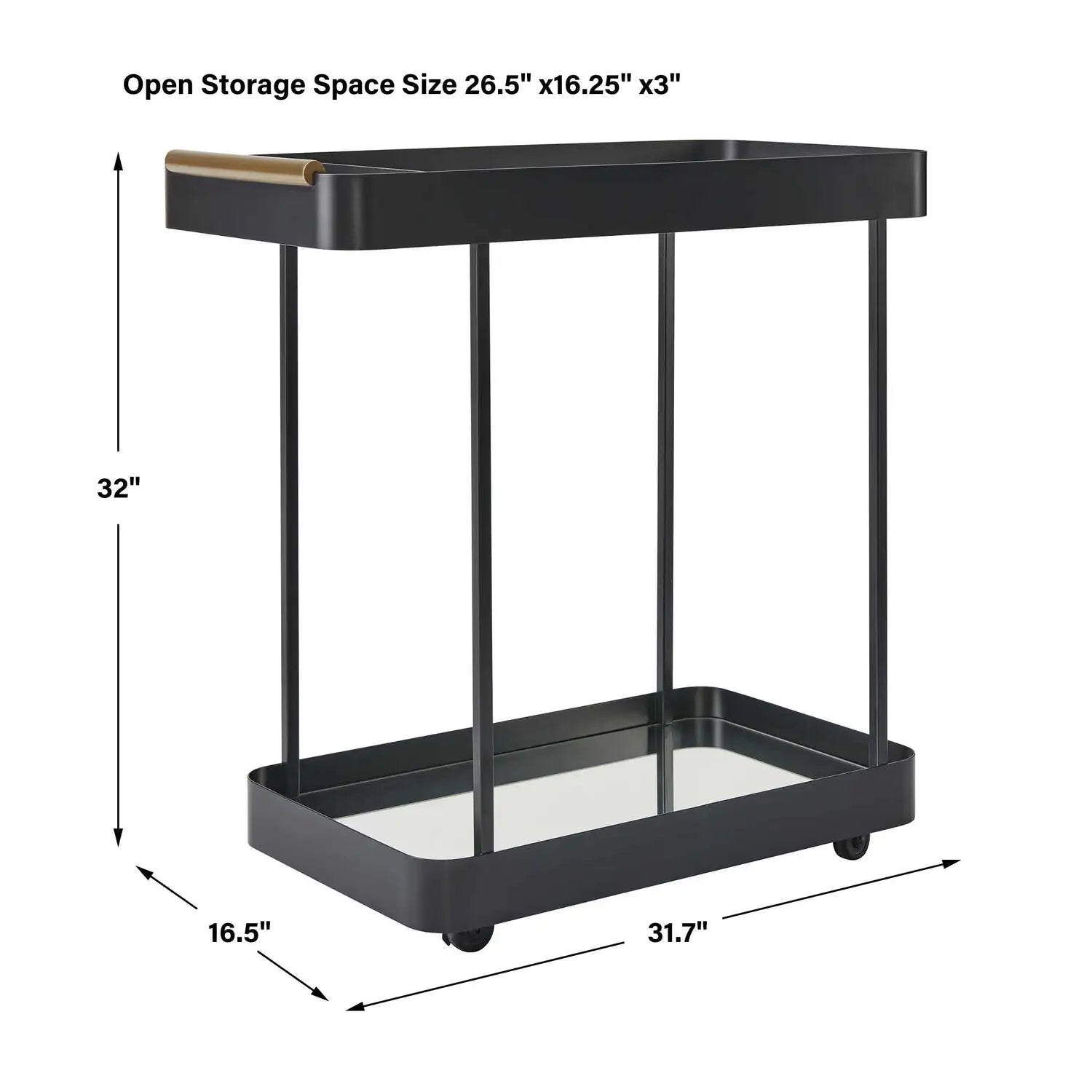 UTTERMOST Vesper Bar Cart - Decorative Accents