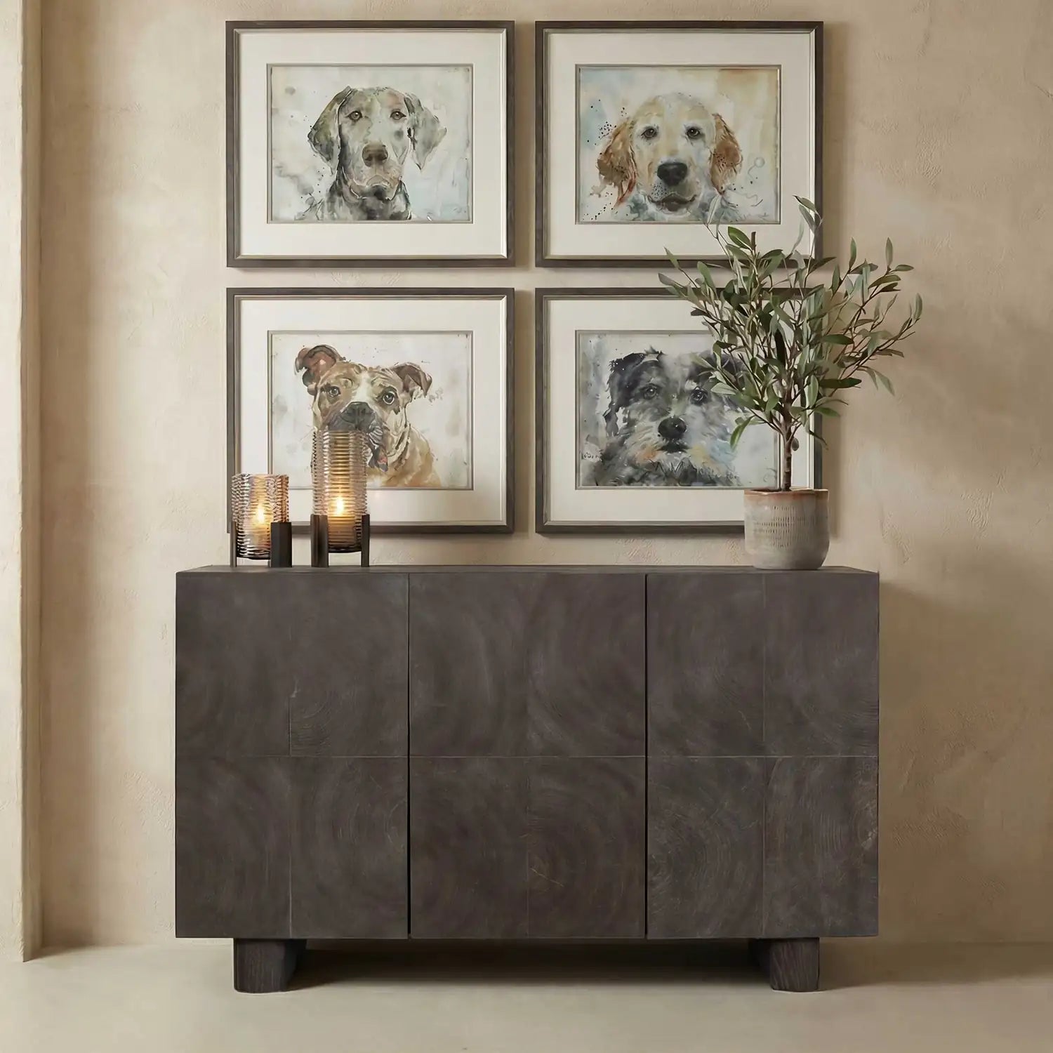 UTTERMOST Phineas 3 Door Modern Cabinet - Decorative Accents