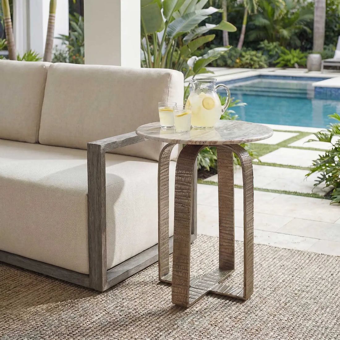 UTTERMOST Warner Indoor-Outdoor Side Table - Decorative Accents
