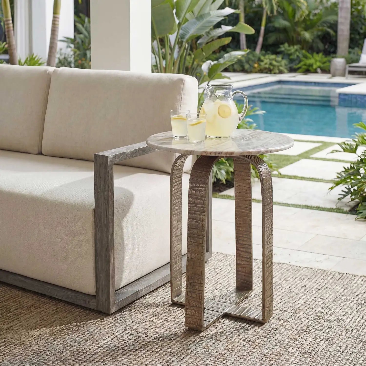 UTTERMOST Warner Indoor-Outdoor Side Table - Decorative Accents