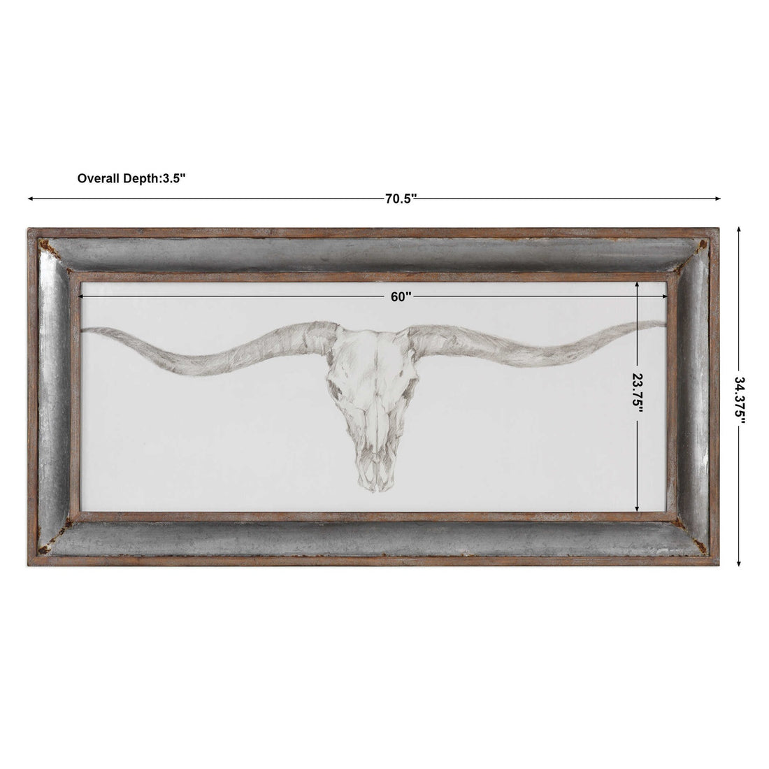 UTTERMOST WESTERN SKULL MOUNT PRINT - Art