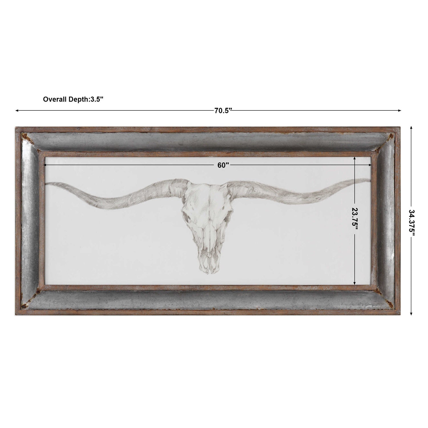 UTTERMOST WESTERN SKULL MOUNT PRINT - Art