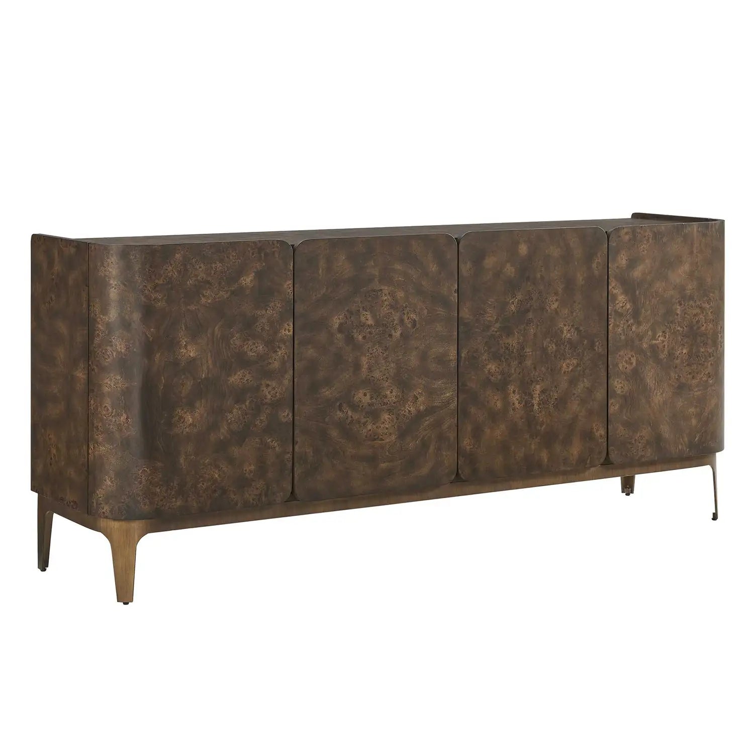 UTTERMOST Melbourne Mappa Burl 4 Door Cabinet - Decorative Accents