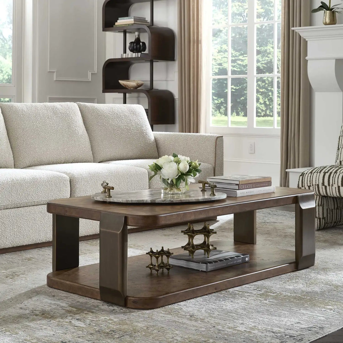 UTTERMOST Vance Mappa Burl Coffee Table - Decorative Accents