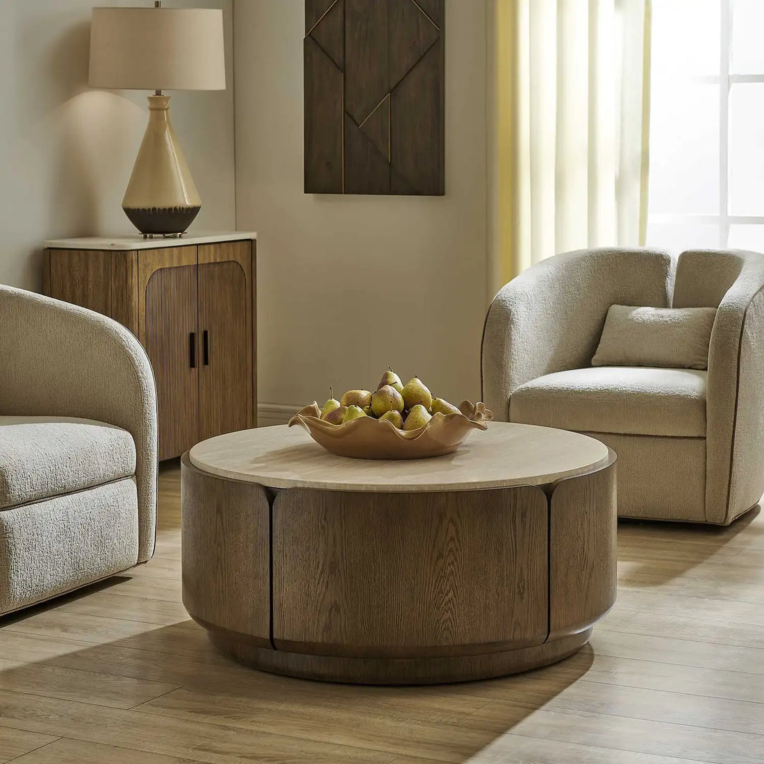 UTTERMOST Tindall Travertine Coffee Table - Decorative Accents