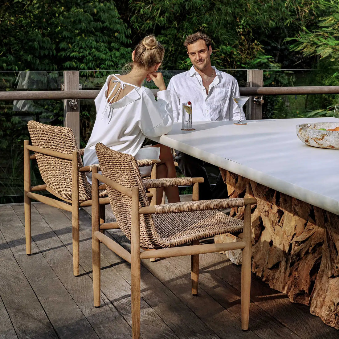 UTTERMOST SUMBA FLAX OUTDOOR DINING CHAIR - Decorative Accents