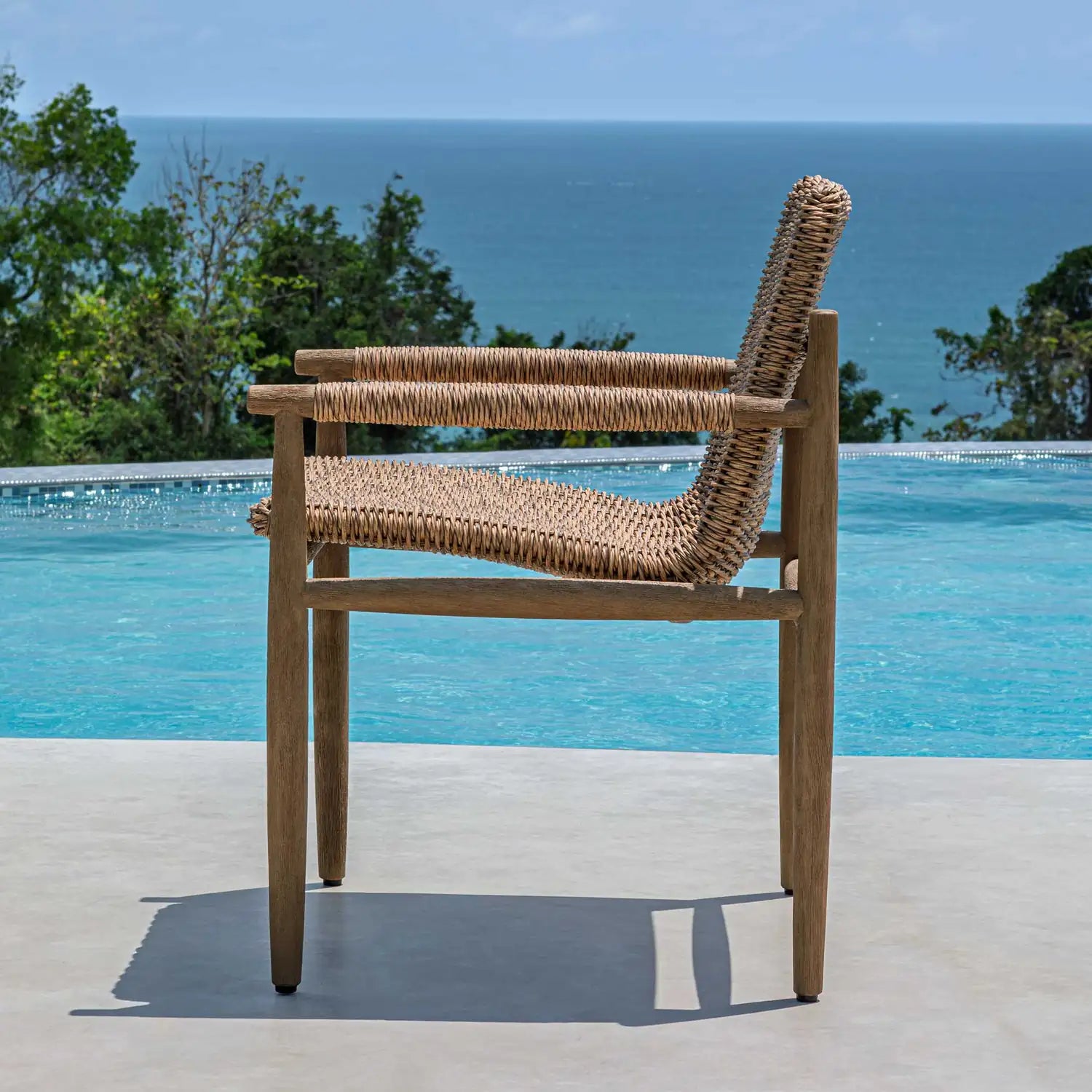 UTTERMOST Sumba Flax Outdoor Dining Chair - Decorative Accents