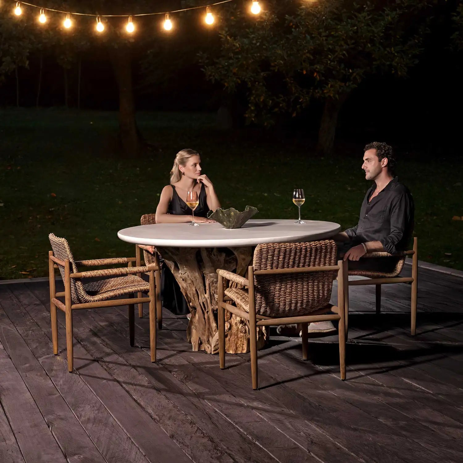 UTTERMOST Sumba Flax Outdoor Dining Chair - Decorative Accents