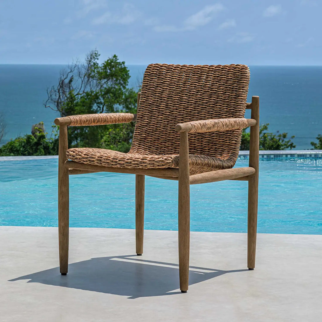 UTTERMOST Sumba Flax Outdoor Dining Chair - Decorative Accents