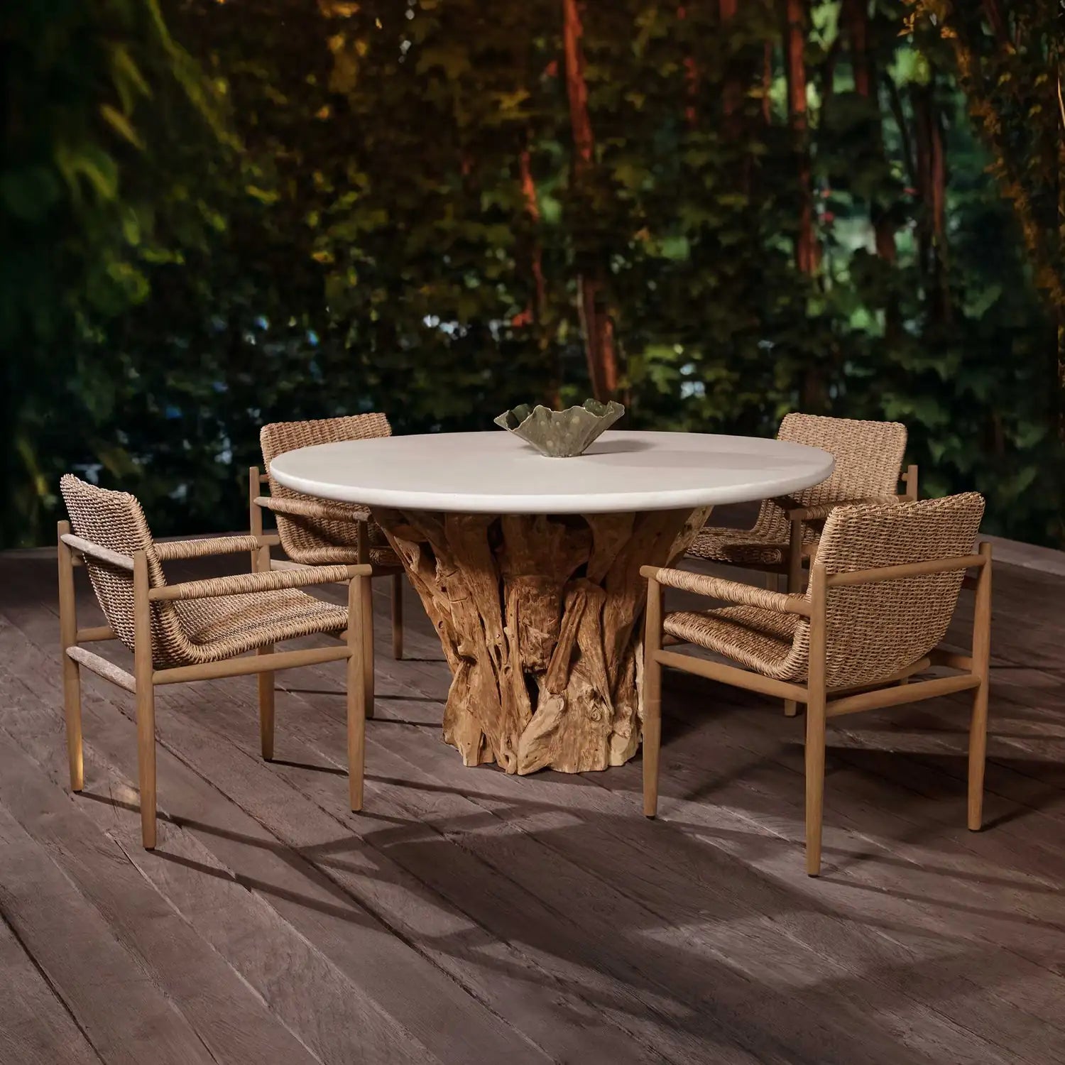 UTTERMOST Sumba Flax Outdoor Dining Chair - Decorative Accents