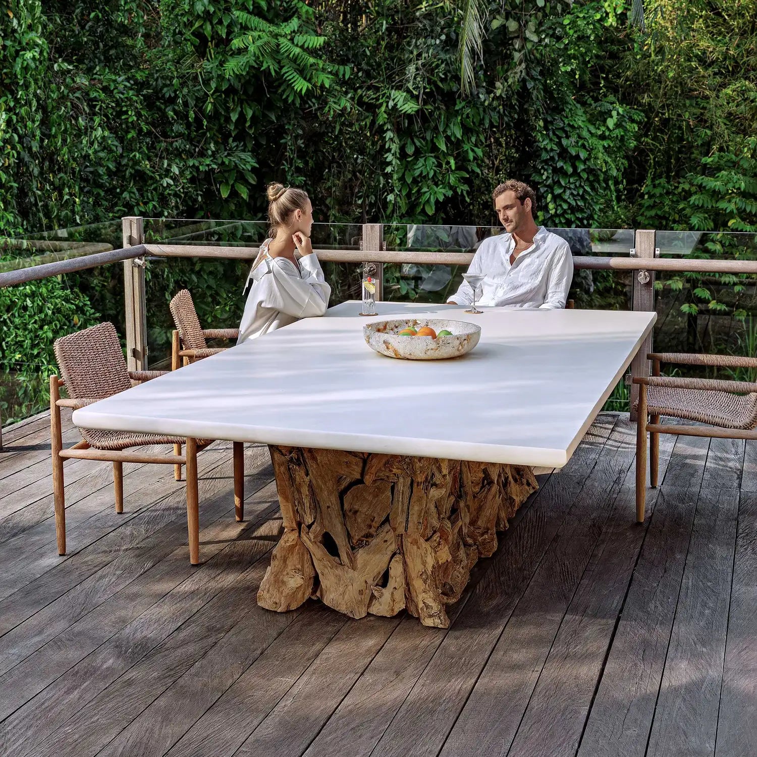 UTTERMOST Stonewood Indoor-Outdoor Ping-Pong Dining Table - Decorative Accents