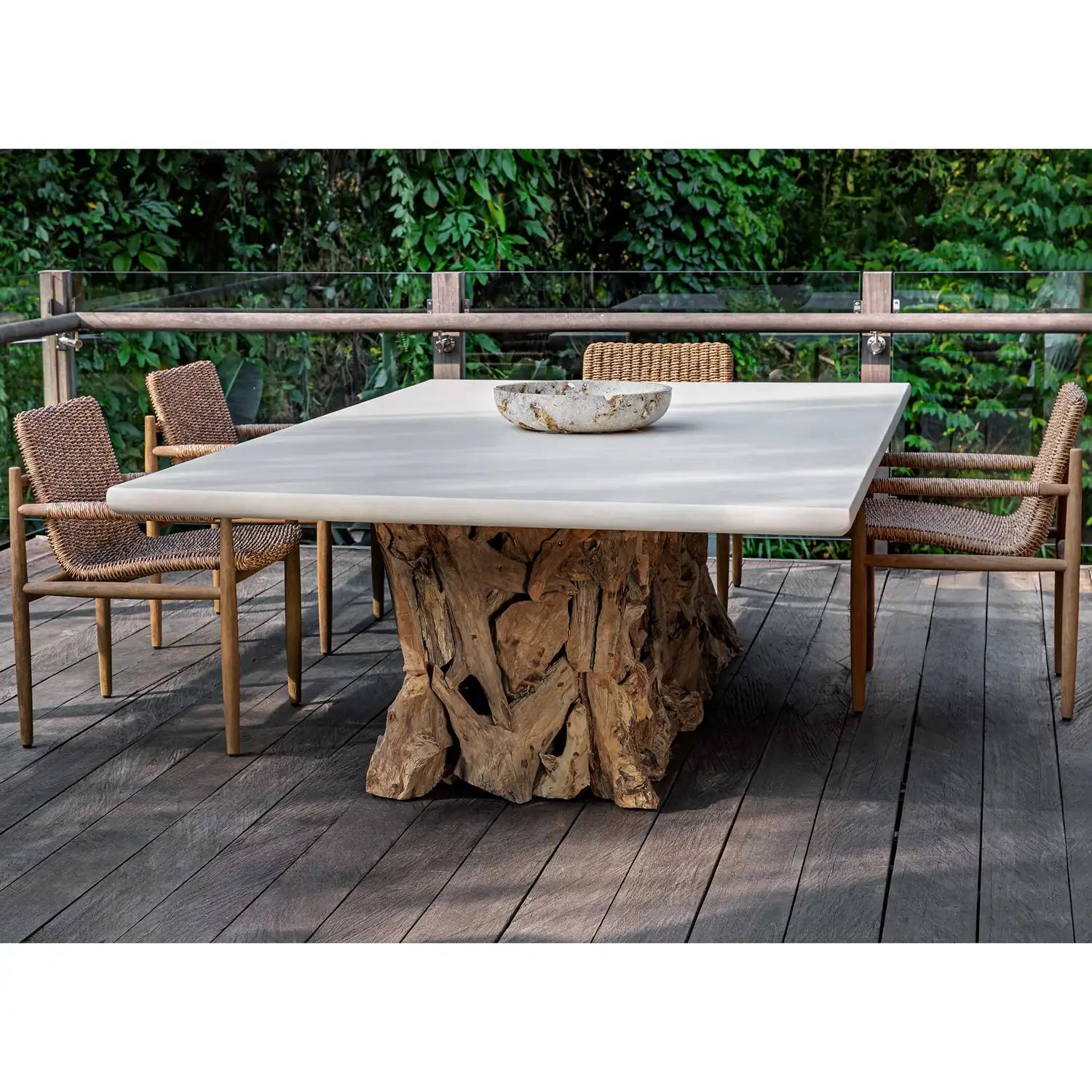 UTTERMOST Stonewood Indoor-Outdoor Ping-Pong Dining Table - Decorative Accents