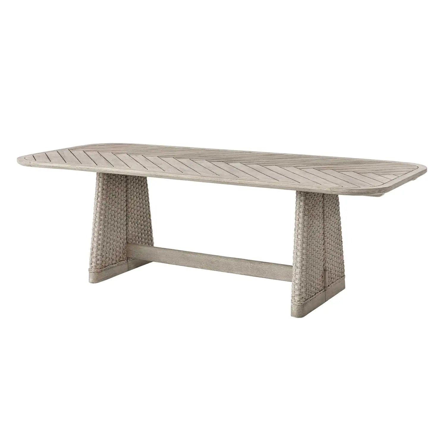 UTTERMOST Harbor Herringbone Indoor-Outdoor Dining Table - Decorative Accents