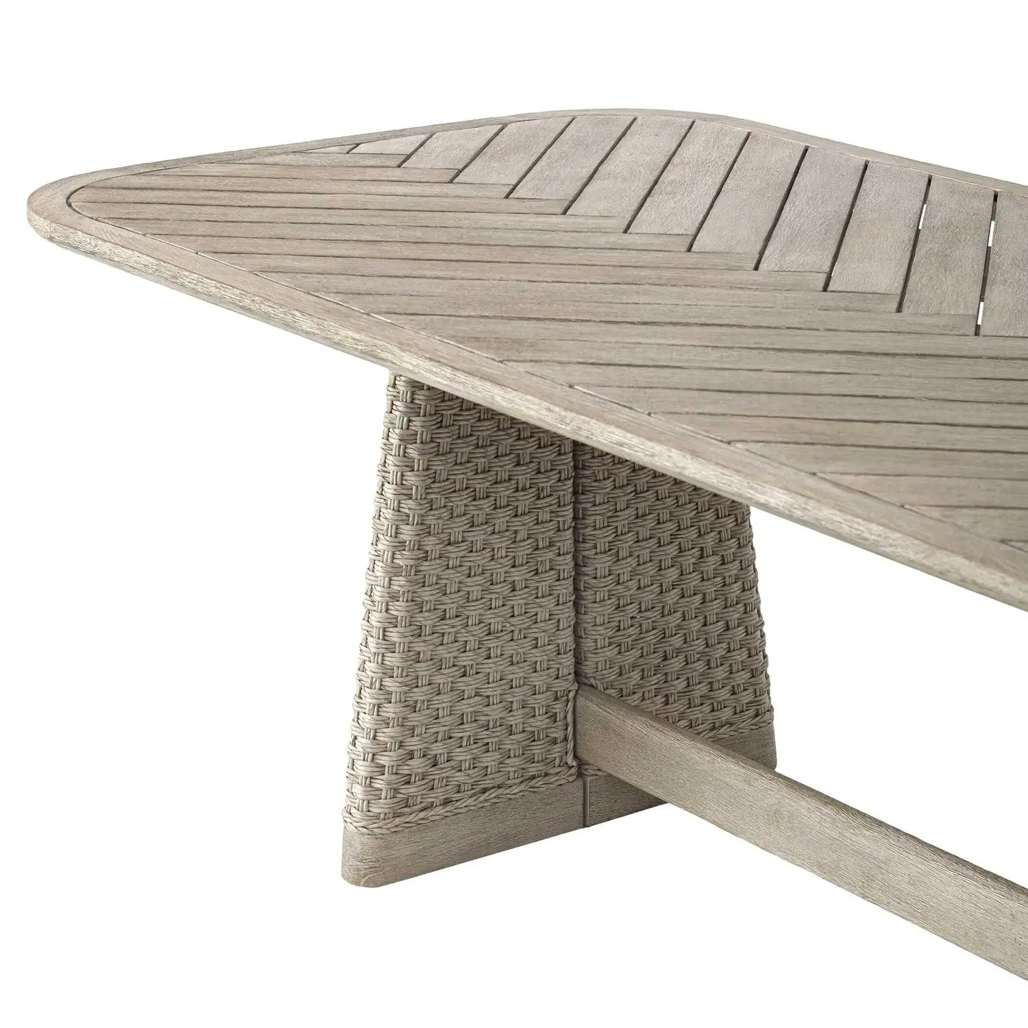 UTTERMOST Harbor Herringbone Indoor-Outdoor Dining Table - Decorative Accents