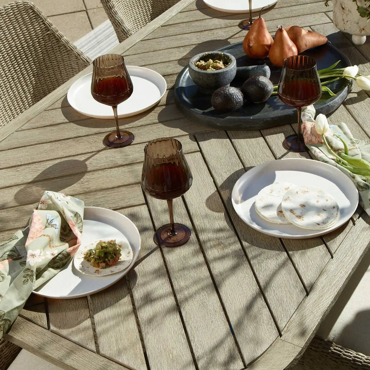 UTTERMOST Harbor Herringbone Indoor-Outdoor Dining Table - Decorative Accents