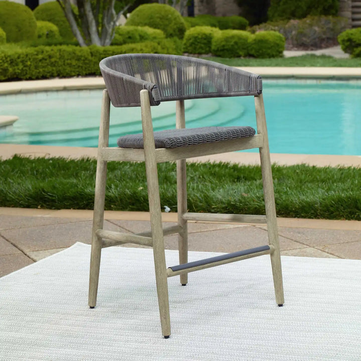 UTTERMOST Dermott Outdoor Counter Stool - Decorative Accents