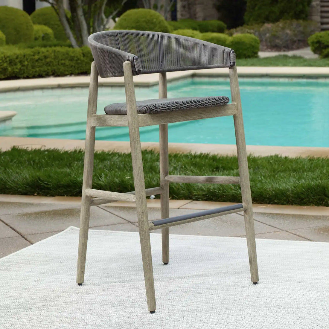UTTERMOST Dermott Outdoor Bar Stool - Decorative Accents