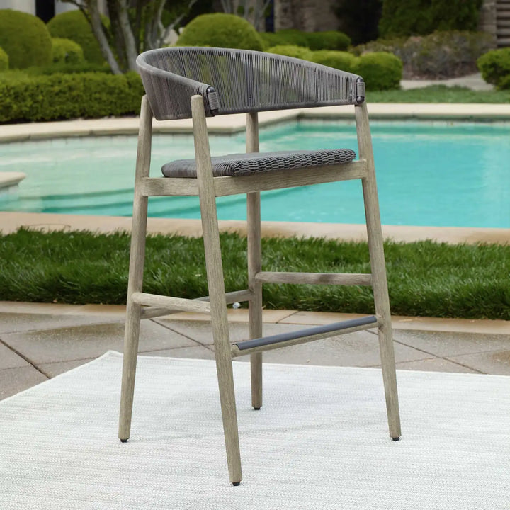UTTERMOST Dermott Outdoor Bar Stool - Decorative Accents