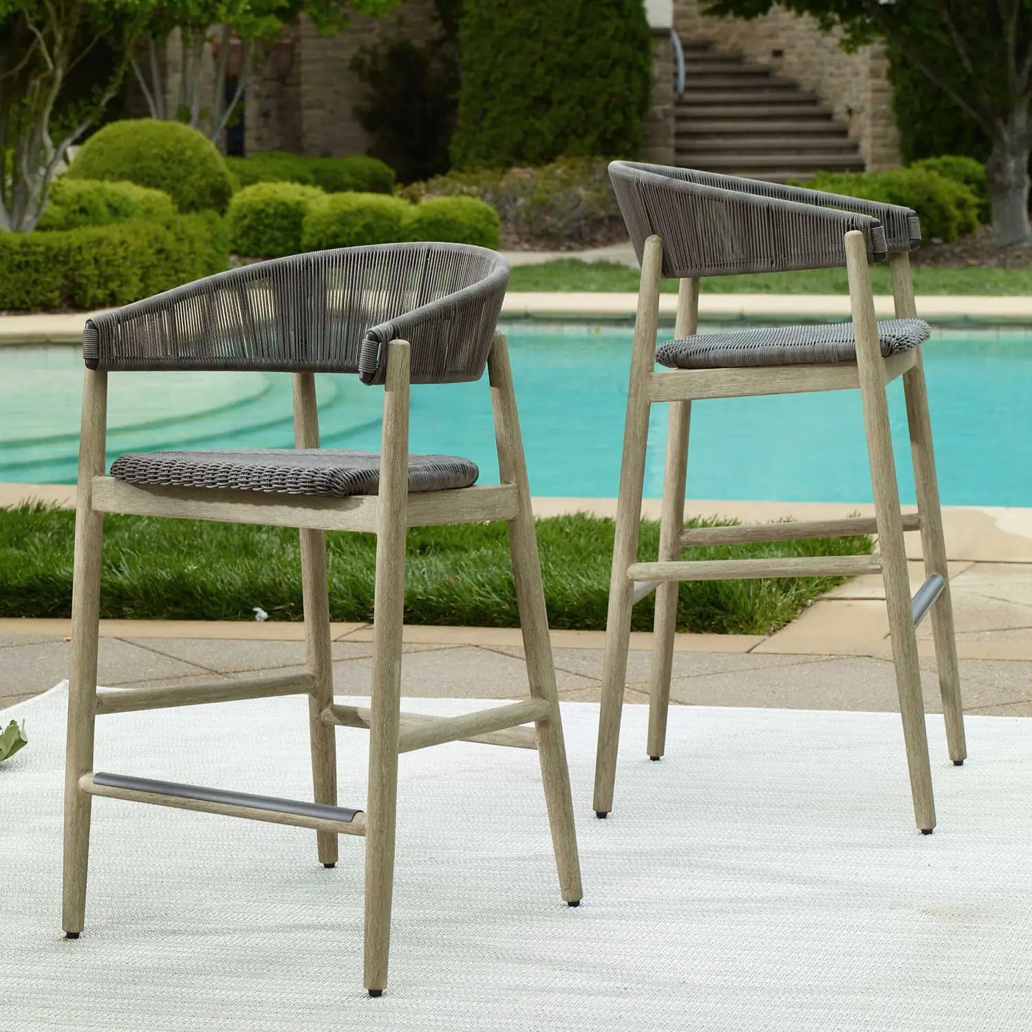 UTTERMOST Dermott Outdoor Bar Stool - Decorative Accents