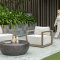 UTTERMOST REMSEN OUTDOOR LOUNGE CHAIR - Benches, Ottoman, Stools