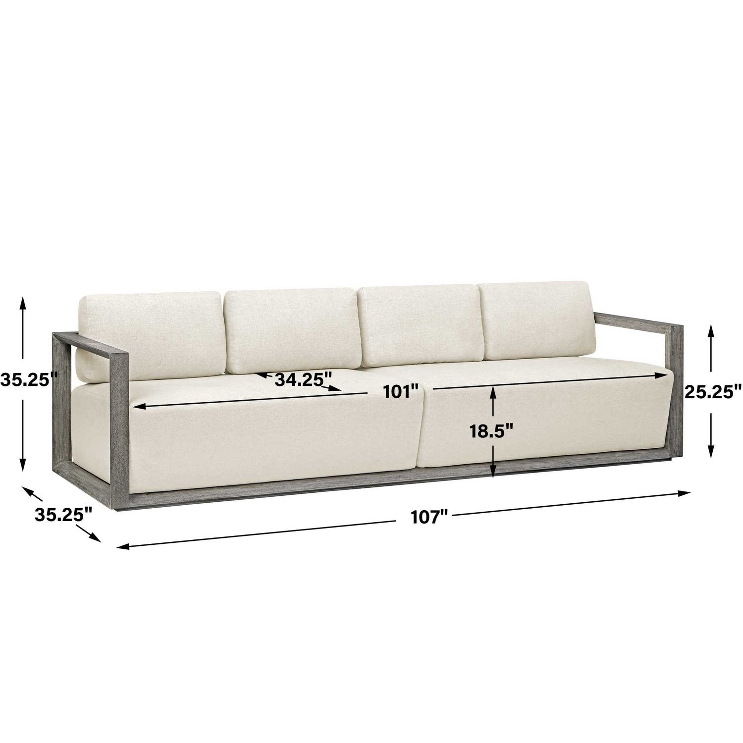 UTTERMOST REMSEN OUTDOOR SOFA - Sofa