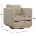UTTERMOST Abound Porcelain Swivel Chair - Lounge