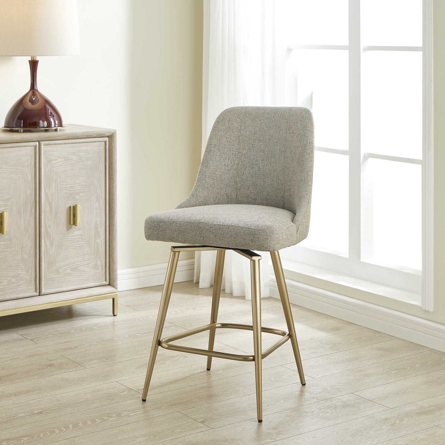 UTTERMOST BRAMWELL UPHOLSTERED COUNTER STOOL - Decorative Accents