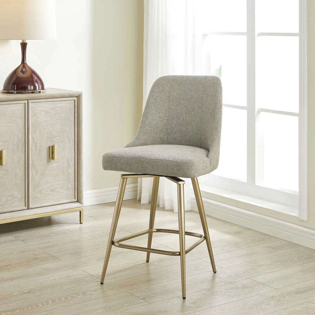 UTTERMOST Bramwell Upholstered Counter Stool - Decorative Accents