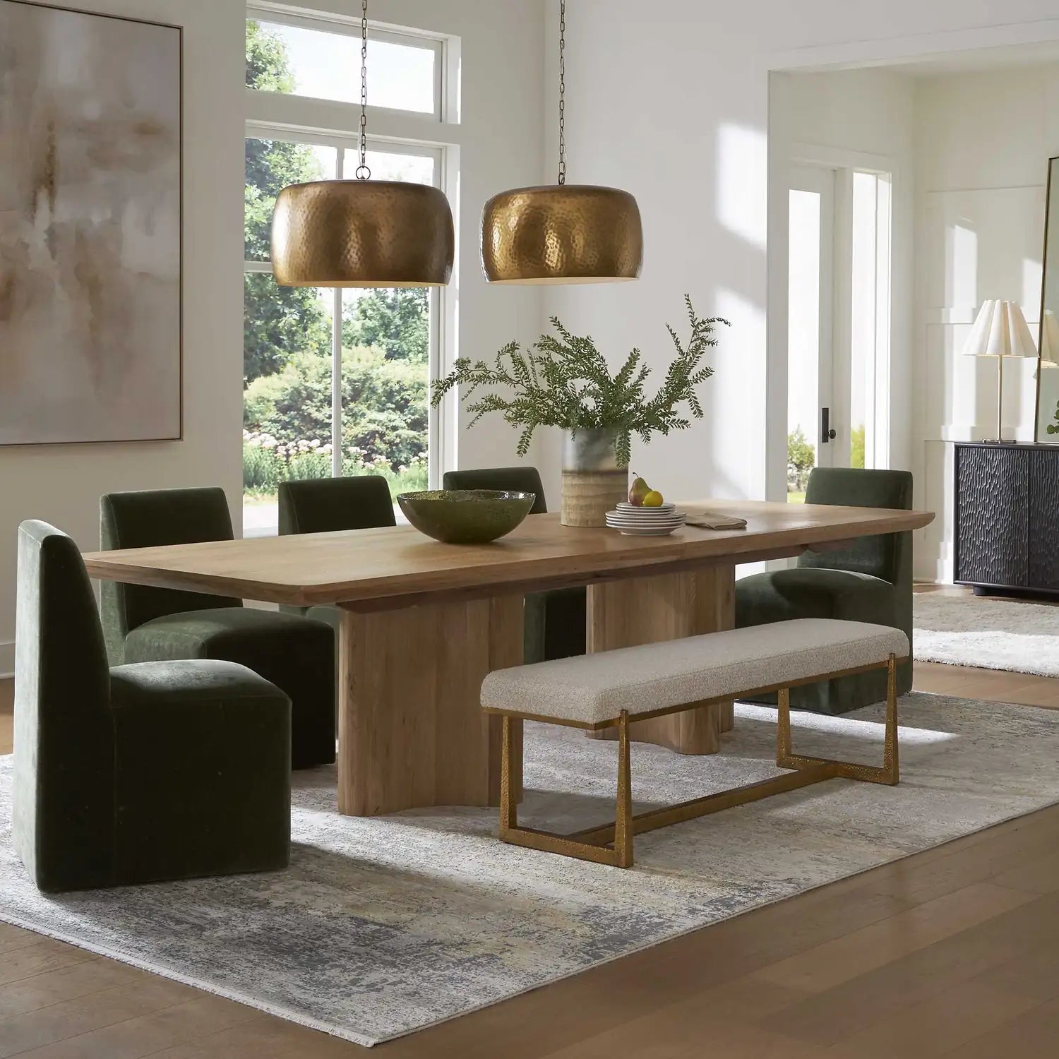 UTTERMOST Moro Armless Moss Dining Chair - Decorative Accents