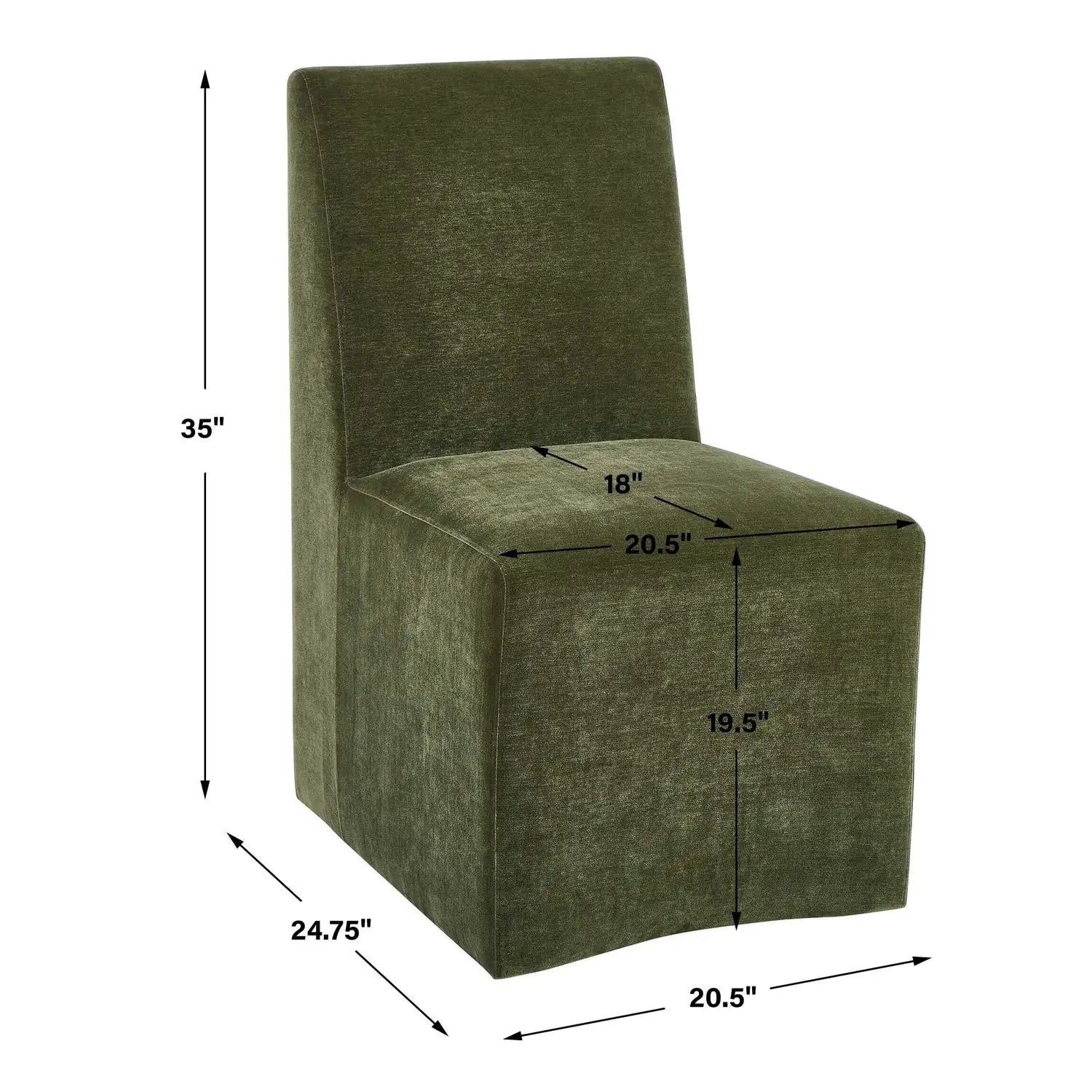 UTTERMOST Moro Armless Moss Dining Chair - Decorative Accents