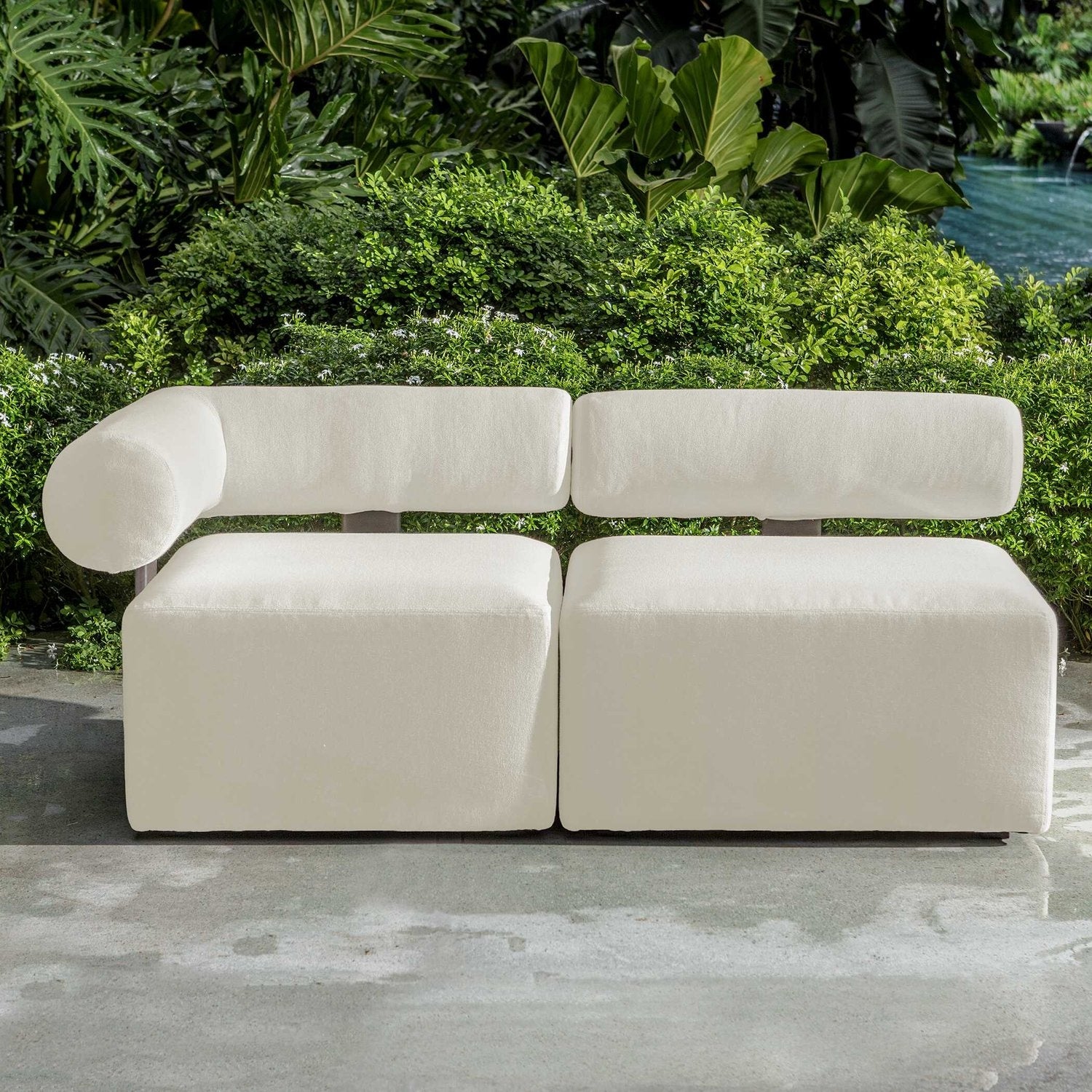 UTTERMOST Bolster Back Armless Outdoor Sofa - Sofa