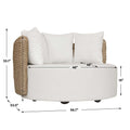 UTTERMOST SUNSET OUTDOOR SWIVEL DAY BED - Benches, Ottoman, Stools