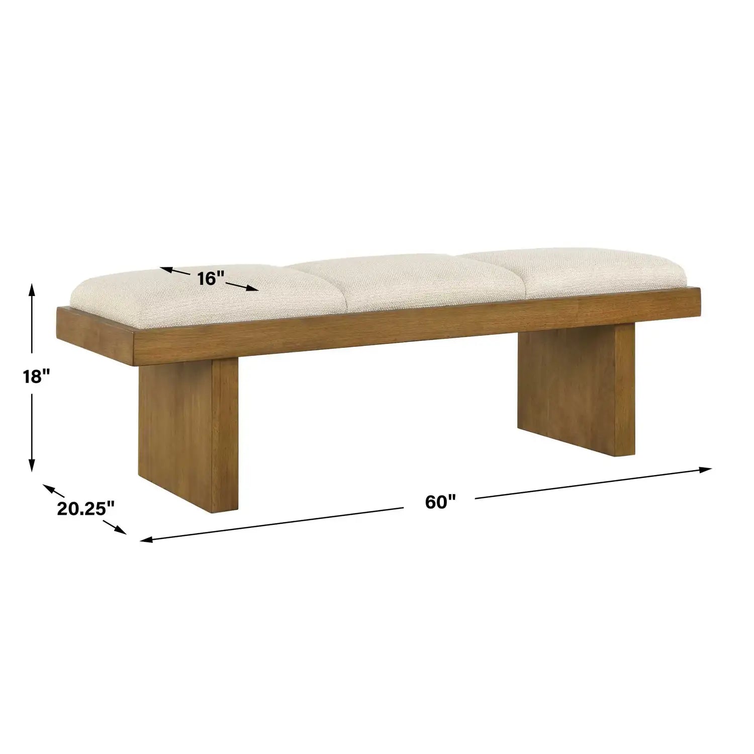 UTTERMOST Haden Upholstery Bench - Decorative Accents