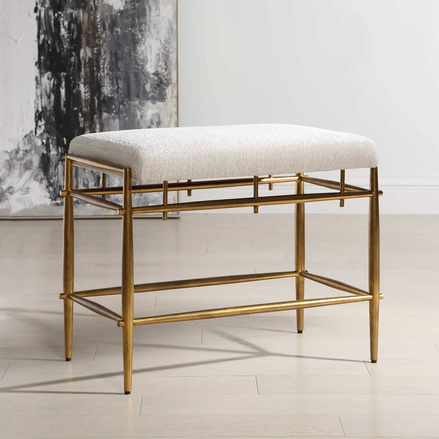 UTTERMOST Karleen Plush Bench - Decorative Accents