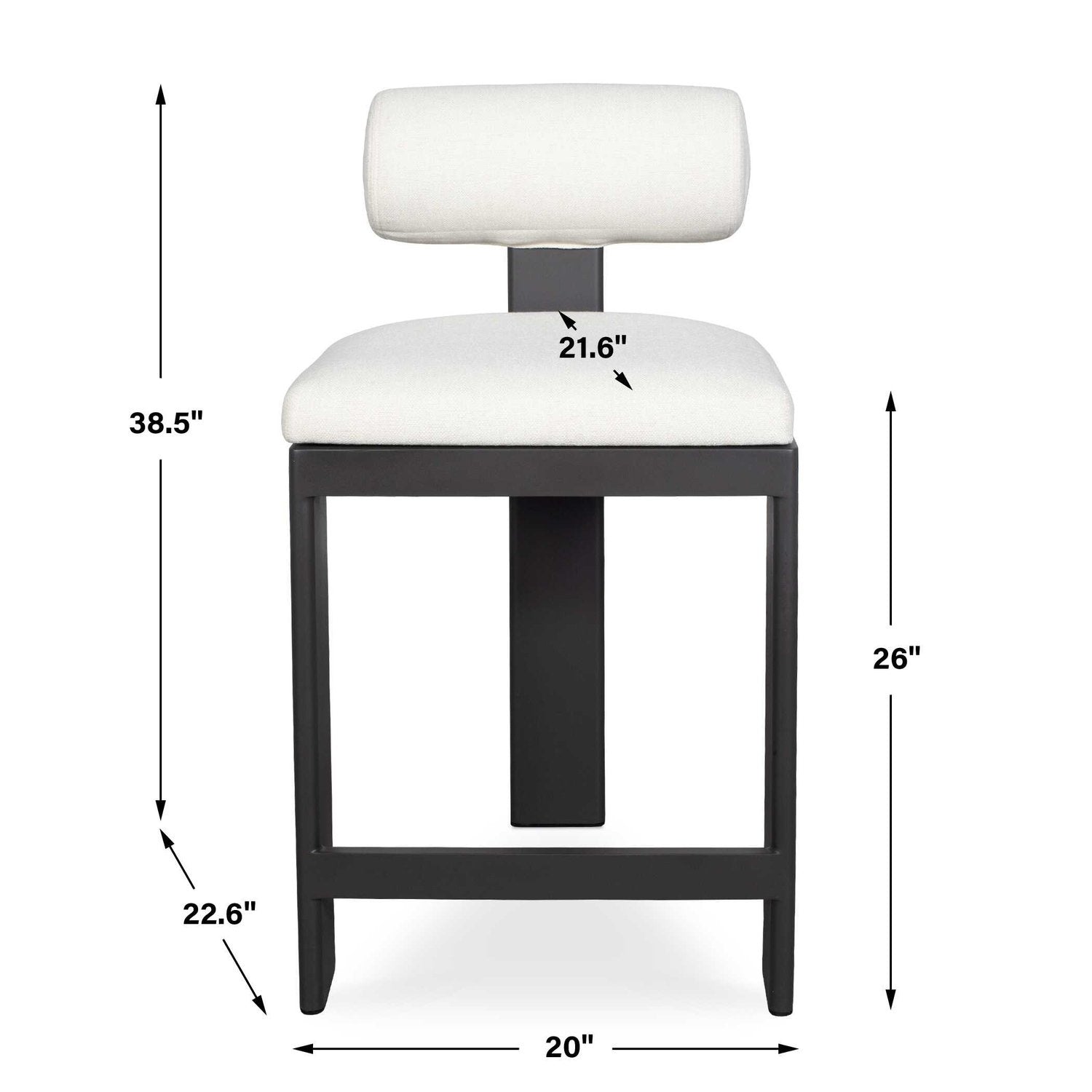 UTTERMOST Bolster Back Outdoor Counter Stool - Bar Stools