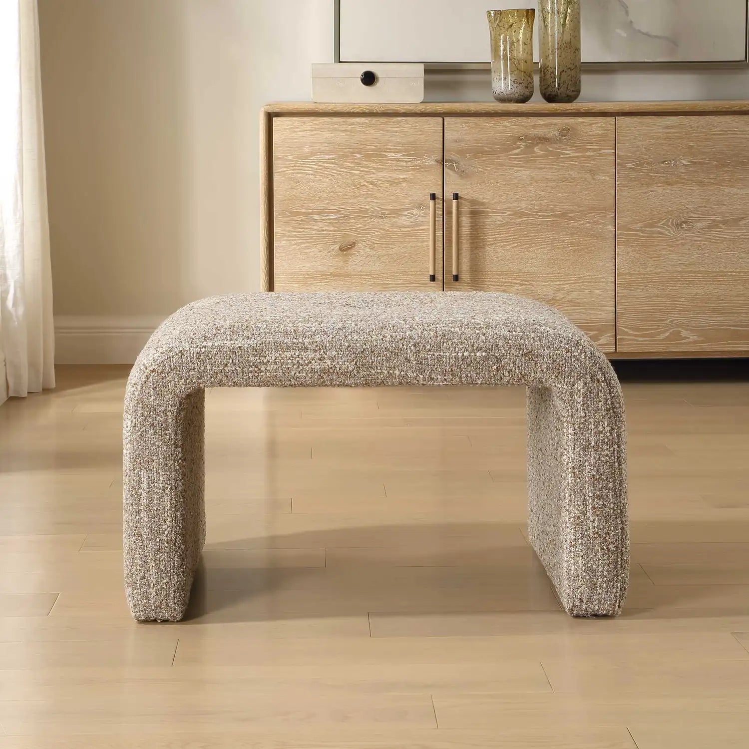UTTERMOST LEORA UPHOLSTERED MODERN BENCH - Decorative Accents