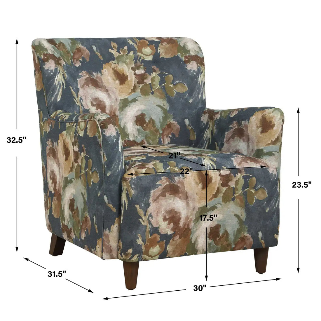 UTTERMOST Lainey Floral Upholstered Armchair - Decorative Accents