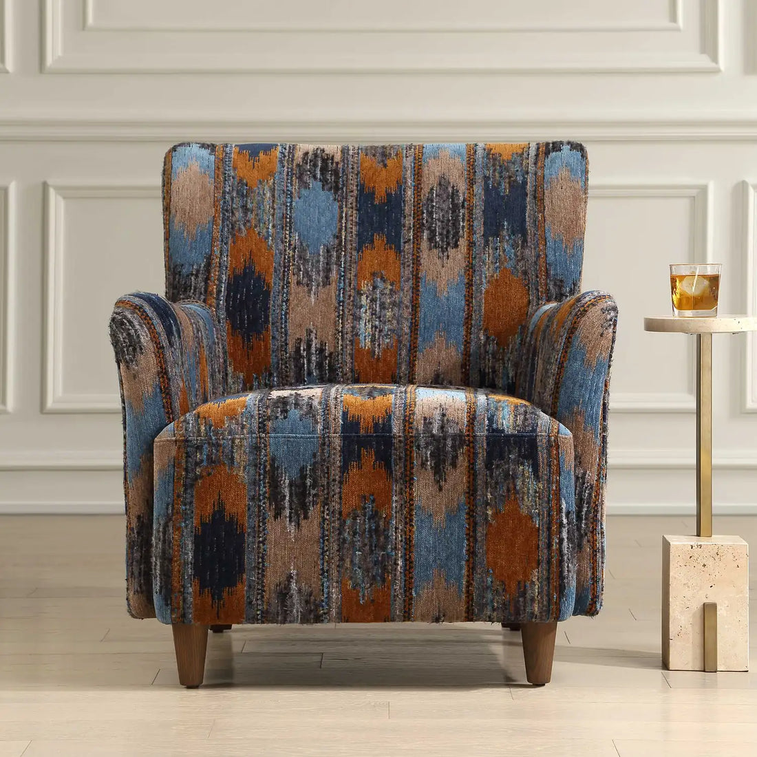 UTTERMOST Lainey Upholstered Ikat Armchair - Decorative Accents