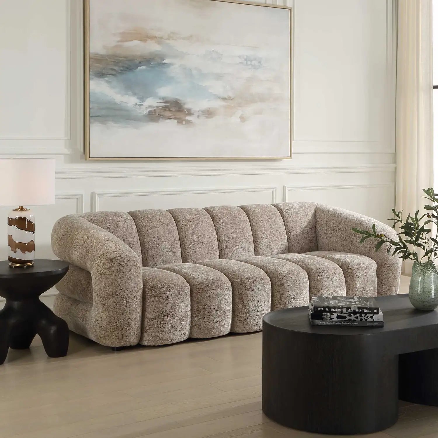 UTTERMOST MODELLA UPHOLSTERED CHENILLE SOFA - Decorative Accents