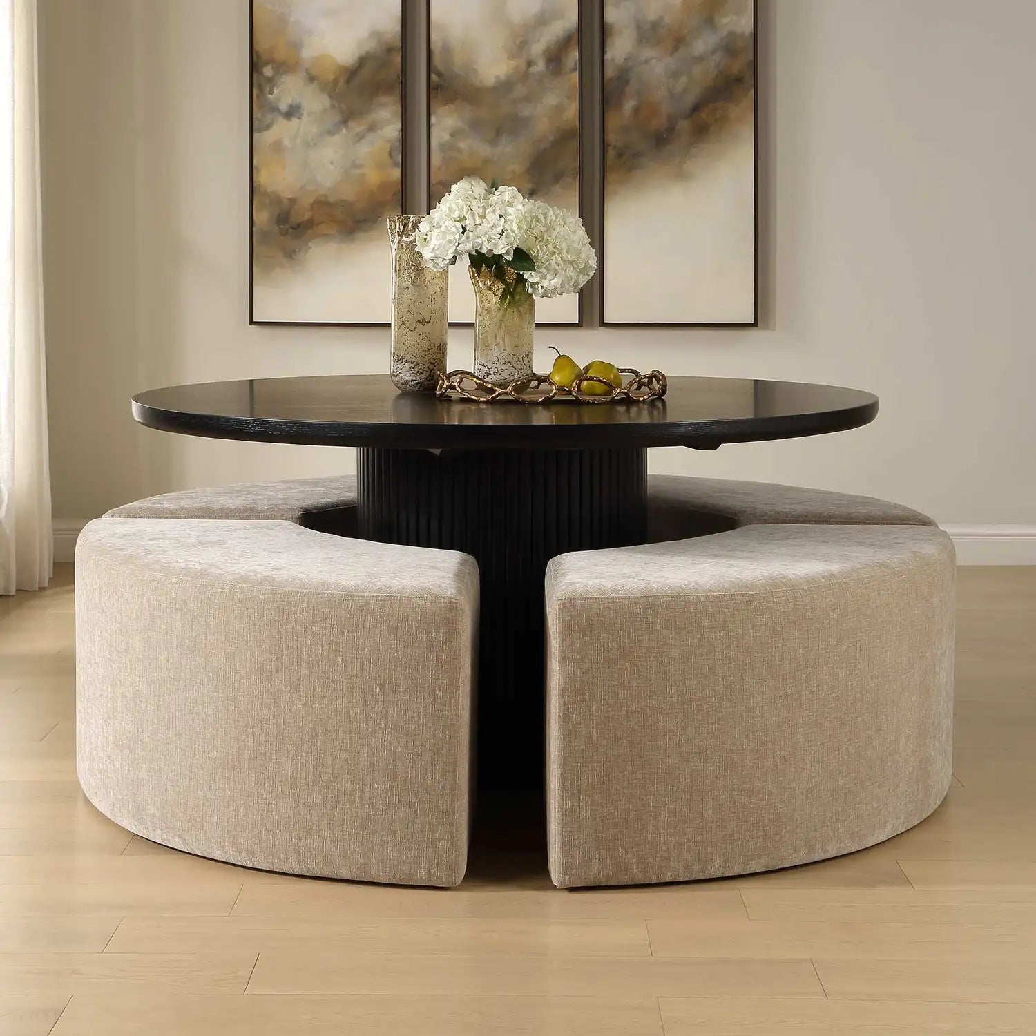 UTTERMOST KHAI ROUNDED PLUSH DINING BENCH - Decorative Accents