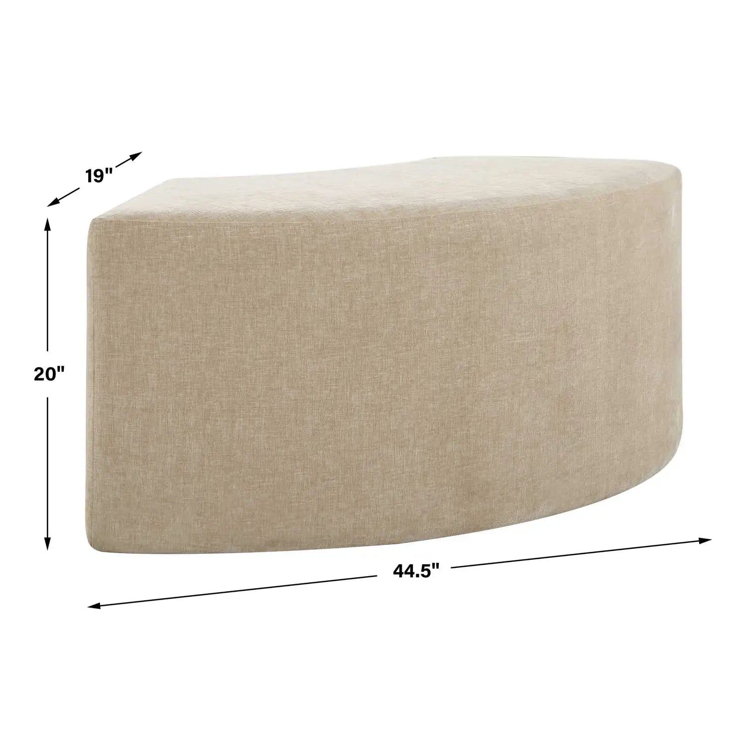UTTERMOST Khai Rounded Plush Dining Bench - Decorative Accents